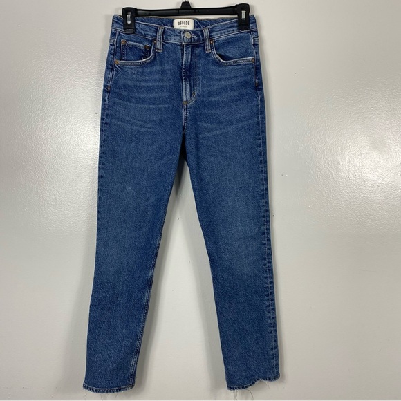 Agolde Merrel midrise straight leg Jeans Sz 25 - Picture 2 of 13
